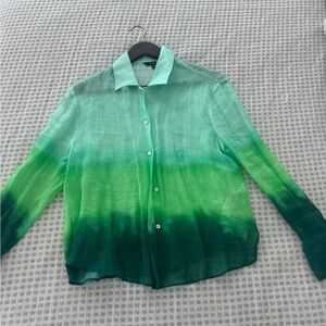 Mint Green Gradient Massimo Dutti Shirt
